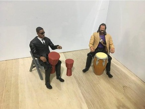 djembe two sizes 118 scale playsets action figures black history month drums music unlimited adventures 3d print model - Mito3D