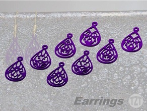earrings 4 sets jewelry pendant wearable 3d print model - Mito3D