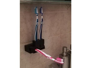 abatible, cepillo de dientes titular cuarto baño exprimidor pasta 3d print model - Mito3D