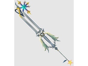 full-size oathkeeper keyblade hollowed electronics props cosplay full size kingdom hearts roxas sora weapon 3d print model - Mito3D
