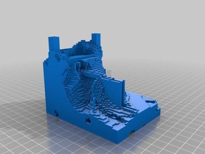 minecraft castello video giochi 3d print model - Mito3D
