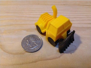 tiny front loader remix construction toys articulate articulated benchmark car collectable dual color extruder extrusion easter egg flexi flexible kids kinder movable polymathic print place stress test surprise vehicle toy truck wheeled wheel 3d print model - Mito3D