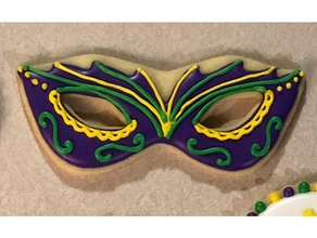 masquerade mask cookie cutter kitchen dining 3d print model - Mito3D