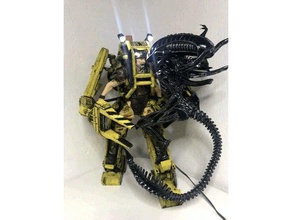 diy alien vs power loader Kampf-led leuchtet Skulpturen aliens arduino nano horror Film Filme tutorial 3d print model - Mito3D