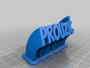 prouzi name tag office customized 3d print model - Mito3D