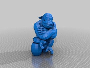 funky kong low poly arte 3d print model - Mito3D