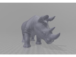 rhinoc&eacuteros animals rhinoceros 3d print model - Mito3D