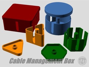 personalizador de desktop cabo organizador recipiente compartimento armazenamento office 3d print model - Mito3D