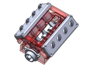 motor v8 rc veículos 3d print model - Mito3D