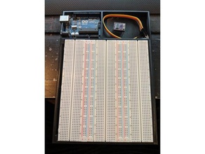 triple breadboard arduino holder electronics 3d print model - Mito3D