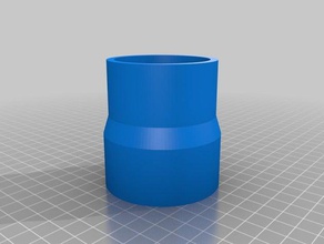 my customized parametric dust collector adapter bosch gts 10 parts 3d print model - Mito3D