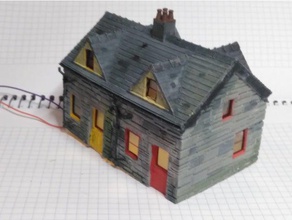 00 ho 009 ardesia cottage casa gli edifici le strutture diorama modello ferrovia nsfw 3d print model - Mito3D