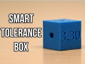 smart tolerance box 3d printer benchmark calibration test cube customizable parametric print 3d print model - Mito3D