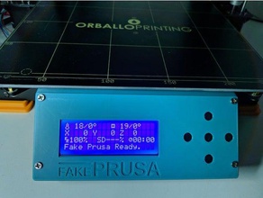 p3steel anet a8 lcd cover prusa style 3d printer parts orballo 3d print model - Mito3D