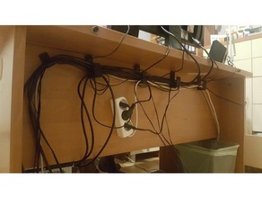 simple cable colgador de titular organización soporte gestión cables alambre 3d print model - Mito3D