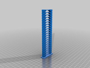 customizable better temperature tower 250-210 2 degree stepping 3d printing tests customized 3d print model - Mito3D