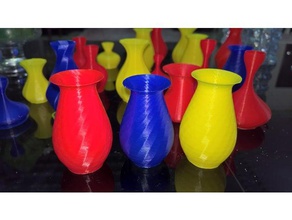vase à fleur en 4 décor L'imprimante 3d abs de la décoration pot mahyar1284 pla solidworks spirale 3d print model - Mito3D