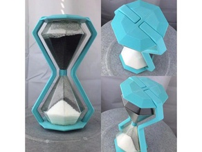 kum zımpara olmadan zaman etkileşimli sanat saati polymaker polysmooth tuz şeker 3d print model - Mito3D