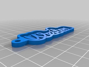 weston cursive my customized key chain your personal name keychains 3d print model - Mito3D