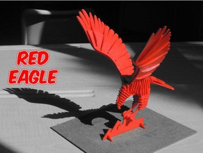 3d puzzle red eagle printing slash animal children childrens toy kids model nsfw puzzletoy toys 3d print model - Mito3D
