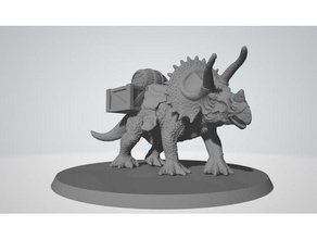 triceratops resin printers games beast dinosaur dnd dungeons dragons miniature pathfinder toh tomb annihilation 3d print model - Mito3D