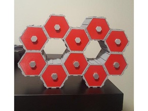 hex depolama çekmece Kırlangıç kaplar hexagon tutucu 3d print model - Mito3D