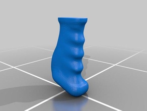 contorno aperto de mão forma diy ergonômico 3d print model - Mito3D