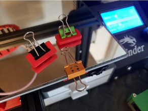 binder clip protetor de ender 3 vidro aquecimento cama 3d a impressora os acessórios aquecida 3d print model - Mito3D