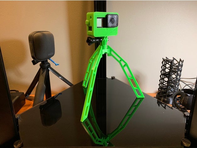 voll bedruckbaren Stativ gopro etc keine hardware erforderlich Kamera Aktion held hero 7 mount 3D print model - Mito3D