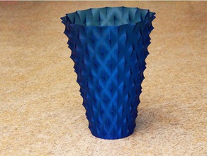épineux vase les conteneurs gnuoctave art mathématique spirale 3d print model - Mito3D