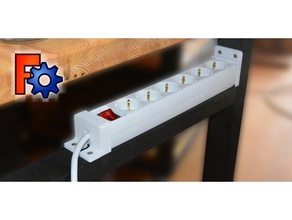 power strip mounting brackets tool holders boxes created freecad made cord 3d print model - Mito3D