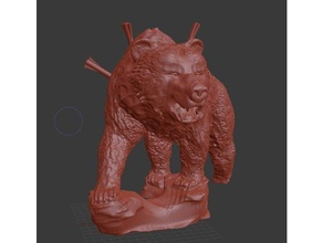 cave bear 3d printing 28mm brown dnd dungeons dragons gloomhaven grizzly mini miniature pathfinder polar rpg tabletop 3d print model - Mito3D