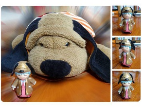 cucciolo ragazza sculture segugio carino cane bambola 3d print model - Mito3D