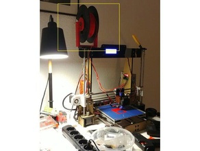 spool holderfast print machine tools anet a8 upgrade filament holder porte bobine 3d print model - Mito3D