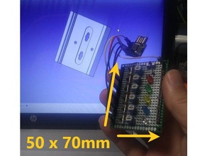 50mm 70 pcb proje ekran -w - vantuz seçeneği elektronik tutucu mount kutusu 3d print model - Mito3D