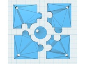 puzzle clave de la cadena llaveros familia amigos amistad 3d print model - Mito3D