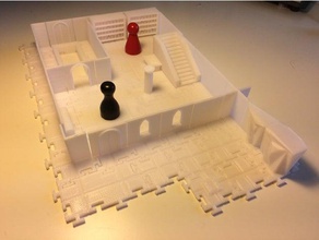 parete modulare impostare ad esempio la funzione non disturbare costruzione i giocattoli dnd piastrelle dungeon 3d print model - Mito3D