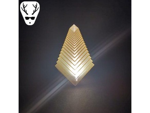 crystal tower math art led light 3d print model - Mito3D