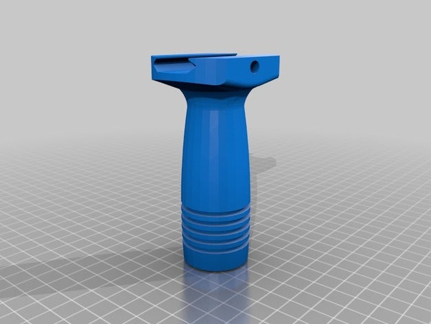 airsoft foregrip parafuso fixa passatempo 3D print model - Mito3D