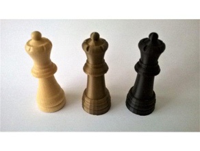 chess queen king 3d print model - Mito3D