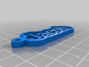 jacob mi personalizados clave de la cadena su nombre personal llaveros 3d print model - Mito3D