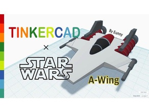 simple wing tinkercad models awing flight madewithtinkercad plane space starwars star wars 3d print model - Mito3D