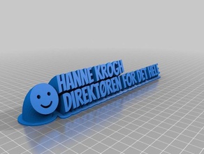 hanne 3 office customized 3d print model - Mito3D