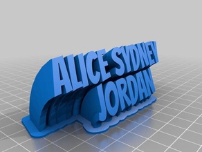 alice office personalizzato 3d print model - Mito3D