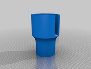 große Kaffeetasse Tasse-adapter Auto-Getränkehalter 3d drucken einfach 3d print model - Mito3D