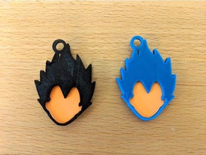 vegeta Anahtarlık üç parça monte anime karakteri dbz dragonball süper 3d print model - Mito3D