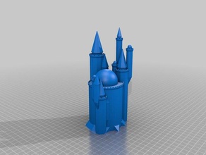 château de test 2 des bâtiments les structures personnalisé 3d print model - Mito3D