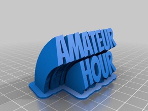 amatoriale ore targhetta office personalizzato 3d print model - Mito3D