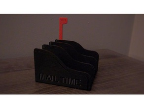 mail time holder 3d printing letters mailbox 3d print model - Mito3D