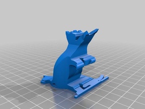 3 lados estátua de gato animais 3d barra a arte luz escultura sillouette 3d print model - Mito3D
